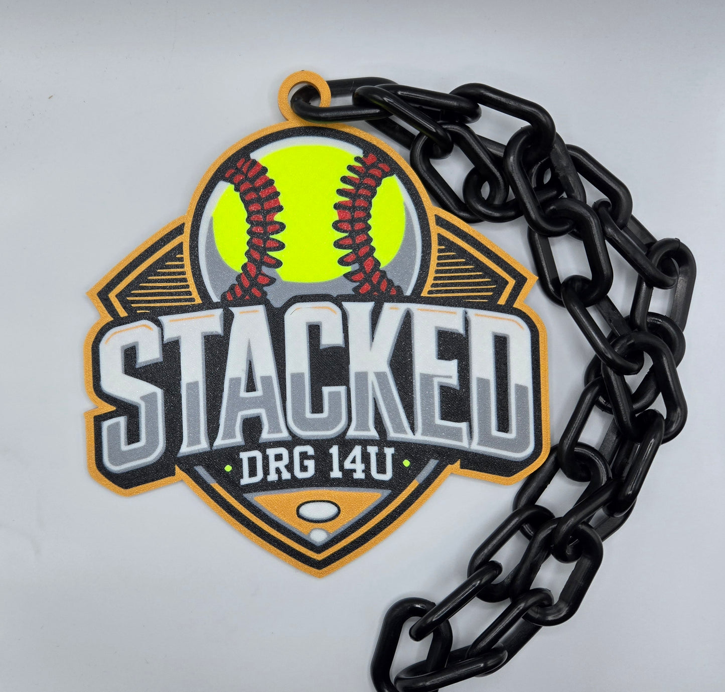 Custom Fan Chain - Giant Logo Necklace - Sports Homerun Turnover Jumbo Oversized Chunky Swag Rally MVP Player of the Game Award 3D Printed