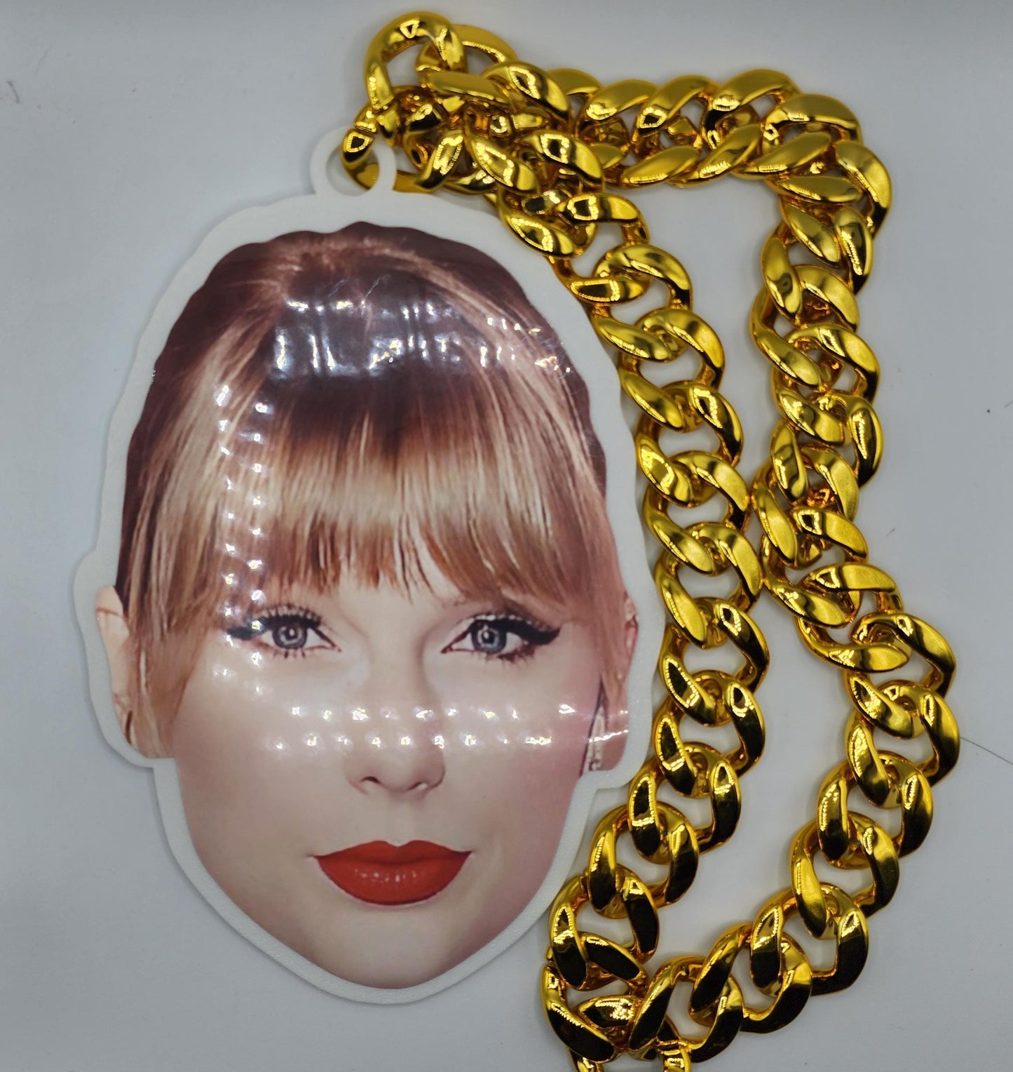 Giant Face Custom Fan Chain - Giant Logo Necklace - Sports Homerun Turnover Jumbo Oversized Chunky Swag Rally MVP Player of the Game Award 3D Printed