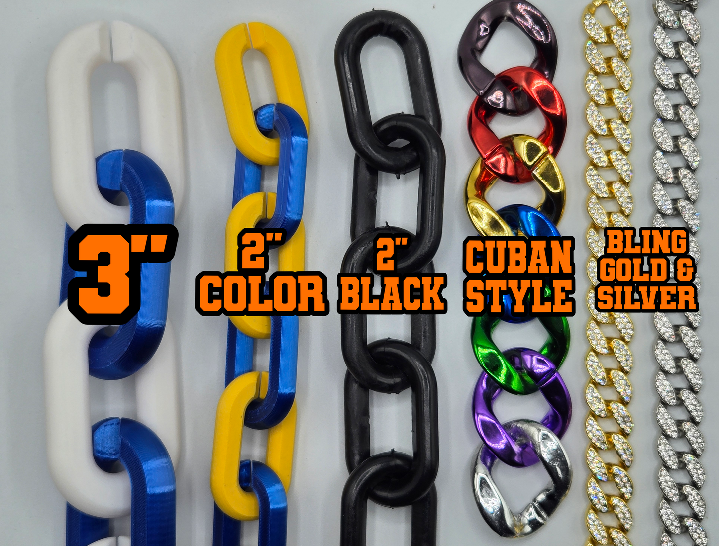 Custom Fan Chain - Giant Logo Necklace - Sports Homerun Turnover Jumbo Oversized Chunky Swag Rally MVP Player of the Game Award 3D Printed