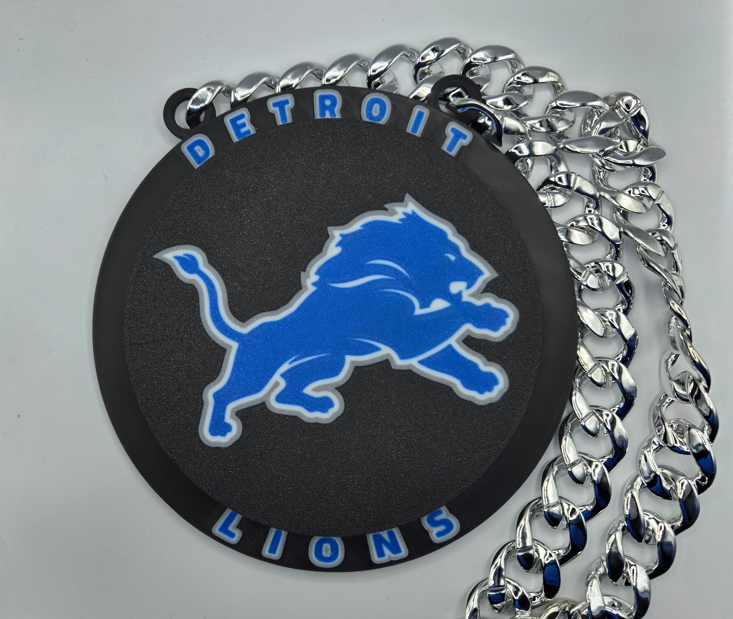 Custom 6" & 9" SPINNER Fan Chain Giant Logo Necklace Sports Homerun Turnover Jumbo Oversized Chunky Swag Rally MVP Award Made In USA